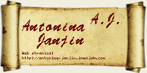 Antonina Janjin vizit kartica